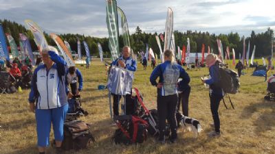 Bland de första på plats på arenan vid 2017 års O-ringen i Arvika.