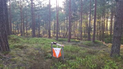 Kontrollen sänkan är på plats i den läckra terrängen i Söderåkra.