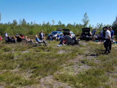Återhämtning efter loppen. Den här vändplanen har Torsås OK använt mycket förr. Det var här man fick springa i den allra finaste terrängen på kartan innan det stora hygget blev till.
