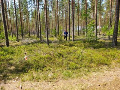 Ida spurtar mot mål på andrasträckan.