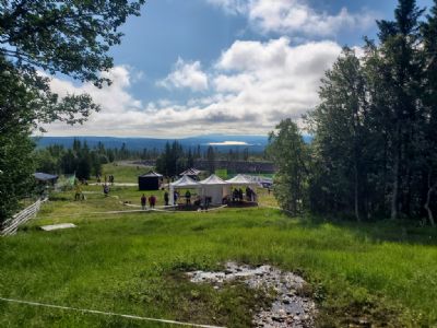 Miniknatets start vid Trillevallen under O-ringen i Åre. Ingen dålig utsikt!