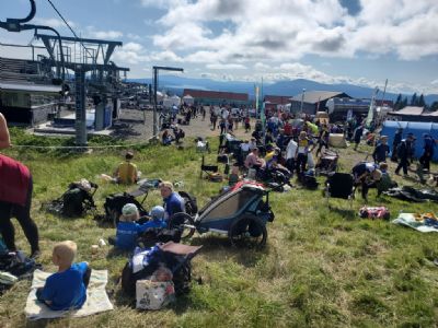 Utsikt från arenan vid andra etappen vid Trillevallen under O-ringen i Åre 2023.