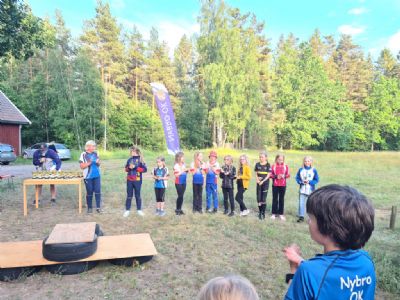 Prisutdelning för D 10 där Sofie deltog samtliga etapper. 