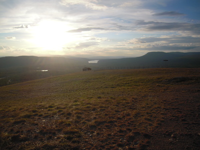 Solnedgång i Idre fjäll sommaren 2010.