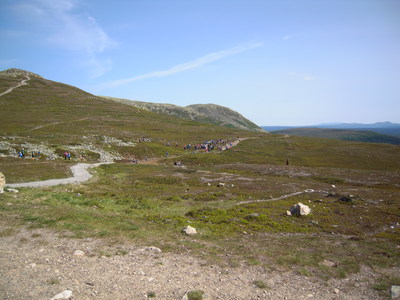 Starten under fjolårets Fjällsprint på Nipfjället under Idreveckan.