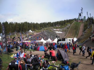 Ett ovanligt TC då EM avgjordes i Lugnets skidstadion våren 2012.