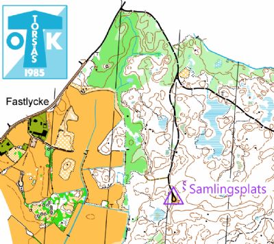 Samlingsplatsen ligger i Fastlycke och man kör in på vägen mot Skarptorpet men man kör mot höger i första förgreningen istället för vänster.