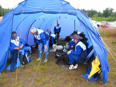 Torsås OK-tältet vid OK Dackes sommartävling 1 juli.