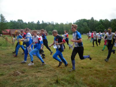 Christian på väg ut på sin omstartssträcka på Tjoget i Långasjö i somras.