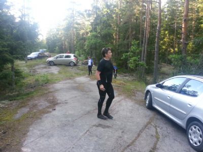 Göran på Tjogetträningen i Tuthult en härlig sommarkväll 2014.