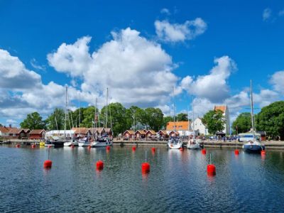 En riktigt fin arena bjöds vi på med målet alldeles vid kajkanten.